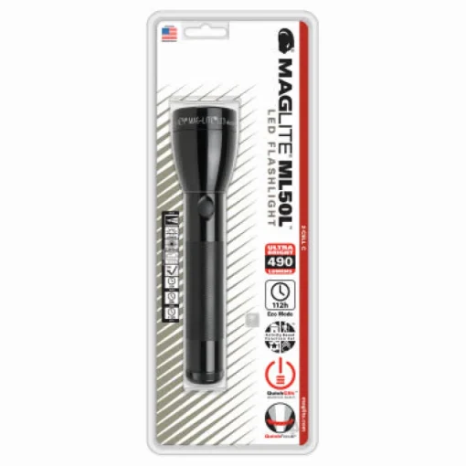 Maglite Ml50L 490 Lumens Black Led Flashlight C Battery