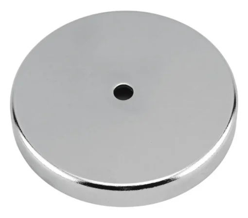 Magnet Source .44 in. L X 3.2 in. W Silver Round Base Magnet 95 lb. pull 1 pc