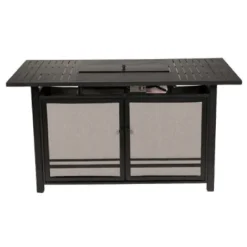 Manhattan LP Gas Fire Pit Table, Charcoal Gray Aluminum, 66 x 36-In.