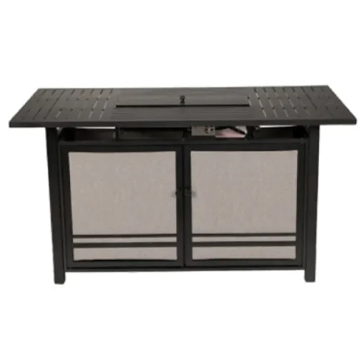 Manhattan LP Gas Fire Pit Table, Charcoal Gray Aluminum, 66 x 36-In.
