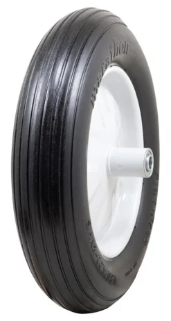 Marathon Ribbed Tread Polyurethane 500 lbs. Capacity Wheelbarrow Tire for 15.5 Dia. in. Wheel