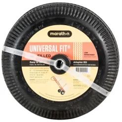 Marathon Universal Fit 4 in. D X 10 in. D 300 lb. cap. Offset Hand Truck Tire Rubber 1 pk