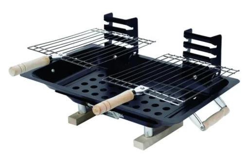 Marsh Allen Hibachi Black Steel Charcoal Table Top Grill 79 H x 15 W x 17 D in.