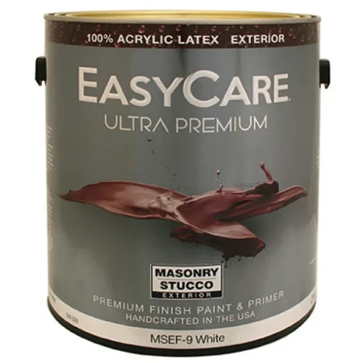Masonry & Stucco Paint, Flat White, 1-Gallon (Pack of 2)