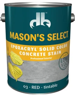 Mason's Select Solid Red Base 3 Acrylic/Epoxy/Latex Epoxacryl Concrete Stain 1 gal. (Pack of 4)