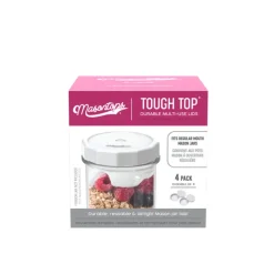 Masontops Tough Top Regular Mouth Mason Jar Lid 4 pk