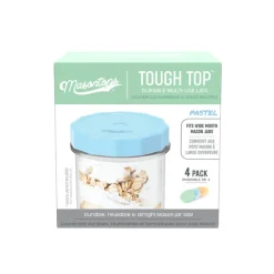 Masontops Tough Top Wide Mouth Mason Jar Lid 4 pk