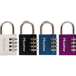 Master Lock 1-9/16 in. W Steel 4-Dial Combination Padlock 1 pk