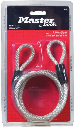 Master Lock 1/4 in. D X 72 in. L Vinyl Coated Steel Coiled Cable