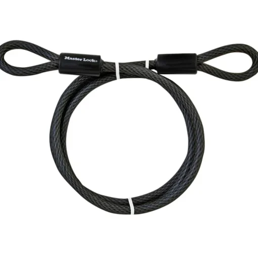 Master Lock 3/8 in. D X 72 in. L Vinyl Coated Steel Flexible Braided Steel Cable