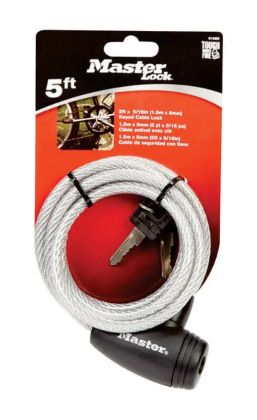Master Lock 5/16 in. D X 60 in. L Vinyl Coated Steel Locking Cable
