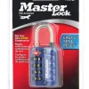Master Lock 1-5/32 in. H X 1 3/8 in. W Steel 4-Dial Combination Luggage Lock