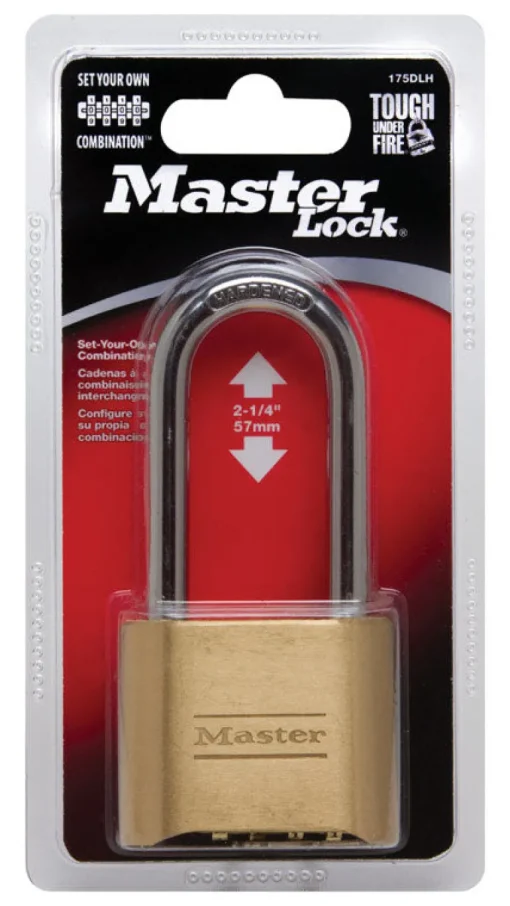 Master Lock 4-1/8 in. H X 2 in. W Steel Resettable Combination Combination Padlock