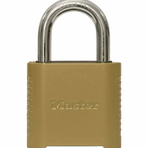 Master Lock 1 in. H X 1-1/8 in. W Laminated Steel 4-Pin Cylinder Exterior Padlock