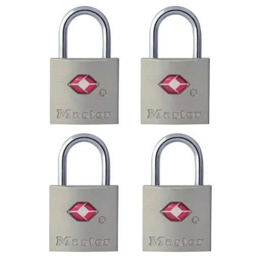 Master Lock 7/8 in. H X 7/16 in. W X 7/8 in. L Steel Key Luggage Lock