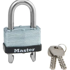 Master Lock 1-3/32 in. H X 1-1/32 in. W X 1-3/4 in. L Laminated Steel Warded Locking Warded Padlock