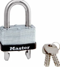Master Lock 1-3/32 in. H X 1-1/32 in. W X 1-3/4 in. L Laminated Steel Warded Locking Warded Padlock