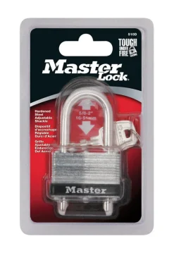Master Lock 1-3/32 in. H X 1-1/32 in. W X 1-3/4 in. L Laminated Steel Warded Locking Warded Padlock