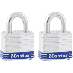 Master Lock 1-5/16 in. H X 1-9/16 in. W Laminated Steel Double Locking Exterior Padlock