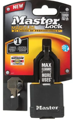 Master Lock 1-7/8 in. H x 1-3/16 in. W x 1-3/4 in. L Vinyl Covered Dual Ball Bearing Locking Padlock