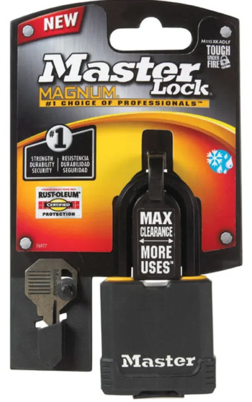 Master Lock 1-7/8 in. H x 1-3/16 in. W x 1-3/4 in. L Vinyl Covered Dual Ball Bearing Locking Padlock