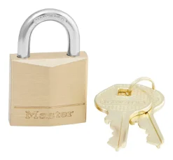 Master Lock 1 in. H X 5/16 in. W X 1-3/16 in. L Brass 4-Pin Cylinder Exterior Padlock