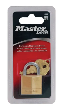 Master Lock 1 in. H X 5/16 in. W X 1-3/16 in. L Brass 4-Pin Cylinder Exterior Padlock