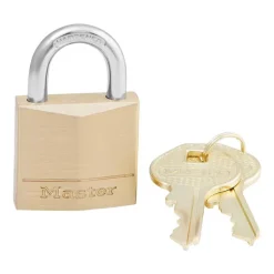 Master Lock 1 in. H X 5/16 in. W X 1-3/16 in. L Brass 4-Pin Cylinder Exterior Padlock
