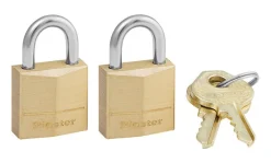 Master Lock 3/4 in. H X 7/16 in. W X 3/4 in. L Brass Pin Cylinder Exterior Padlock