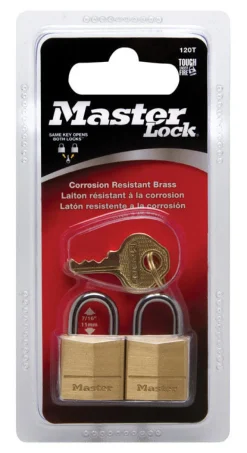 Master Lock 3/4 in. H X 7/16 in. W X 3/4 in. L Brass Pin Cylinder Exterior Padlock