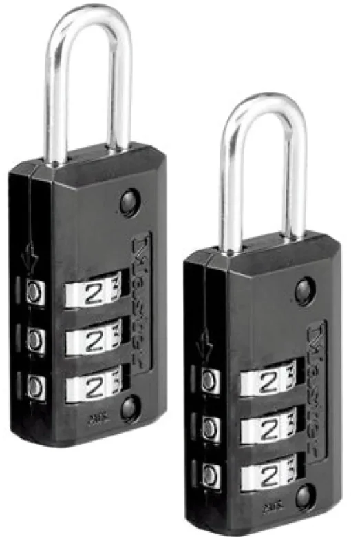 Master Lock 1-1/2 in. H X 1/2 in. W X 1-3/16 in. L Steel 3-Dial Combination Luggage Lock