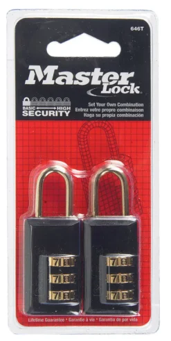 Master Lock 1-1/2 in. H X 1/2 in. W X 1-3/16 in. L Steel 3-Dial Combination Luggage Lock