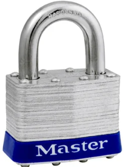 Master Lock 1-1/2 in. H X 2 in. W Steel 4-Pin Cylinder Exterior Padlock