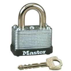 Master Lock 1-1/4 in. H X 5/16 in. W X 1-9/16 in. L Brass 4-Pin Tumbler Exterior Padlock