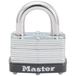 Master Lock 1-1/16 in. H x 1 in. W x 1-3/4 in. L Laminated Steel Warded Locking Padlock 1 pk Keyed Alike (Pack of 12)