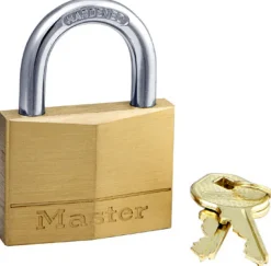 Master Lock 1-7/16 in. H X 5/8 in. W X 2 in. L Brass 5-Pin Cylinder Exterior Padlock