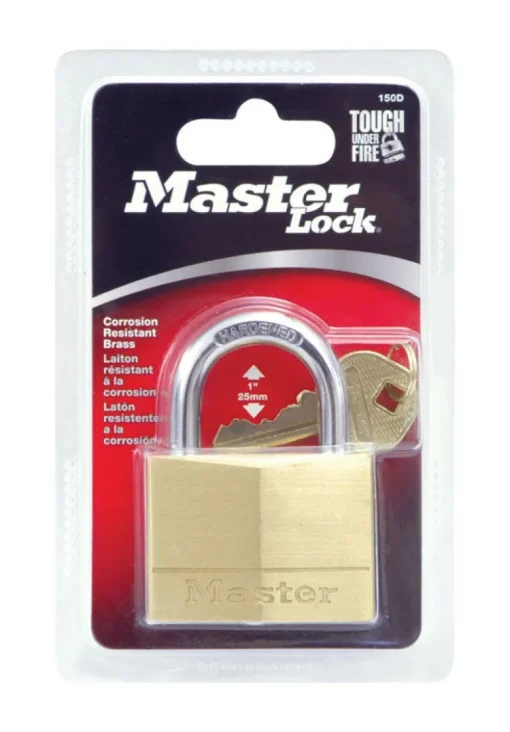 Master Lock 1-7/16 in. H X 5/8 in. W X 2 in. L Brass 5-Pin Cylinder Exterior Padlock