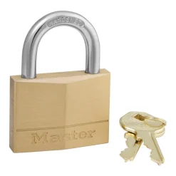 Master Lock 1-7/16 in. H X 5/8 in. W X 2 in. L Brass 5-Pin Cylinder Exterior Padlock