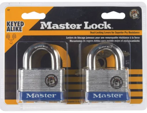 Master Lock 1-1/2 in. H X 7/8 in. W X 2 in. L Steel 4-Pin Cylinder Exterior Padlock