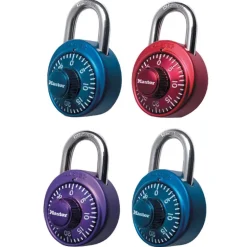 Master Lock 2 in. H x 7/8 in. W x 1-7/8 in. L Steel 3-Digit Combination Padlock 1 pk (Pack of 4)
