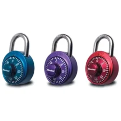 Master Lock 2 in. H x 7/8 in. W x 1-7/8 in. L Steel 3-Digit Combination Padlock 1 pk (Pack of 4)