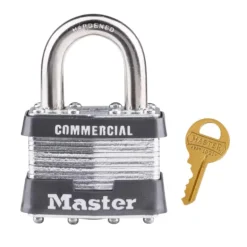 Master Lock 1.75 in. H x 1.75 in. W x 1-3/4 in. L Laminated Steel Dual Ball Bearing Locking Padlock (Pack of 6)