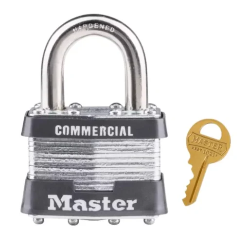 Master Lock 1.75 in. H x 1.75 in. W x 1-3/4 in. L Laminated Steel Dual Ball Bearing Locking Padlock (Pack of 6)