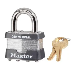 Master Lock 1.75 in. H x 1.75 in. W x 1-3/4 in. L Laminated Steel Dual Ball Bearing Locking Padlock (Pack of 6)