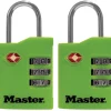 Master Lock 1-9/16 in. H X 5/8 in. W X 1-3/8 in. L Vinyl/Steel 3-Dial Combination Luggage Lock