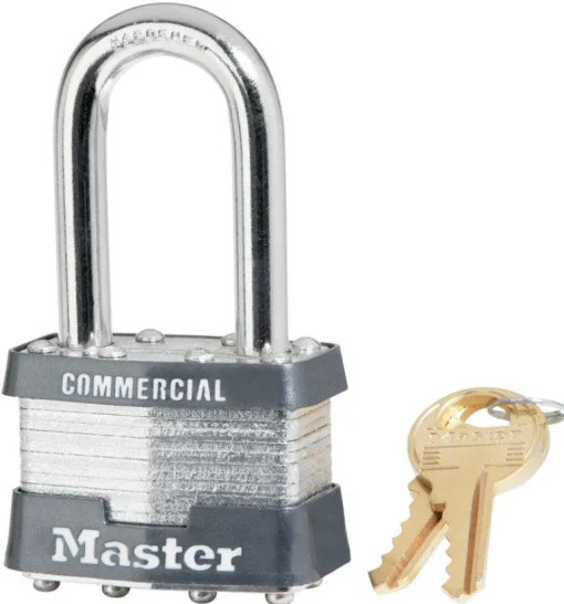 Master Lock 1-5/16 in. H x 1-5/8 in. W x 1-1/2 in. L Laminated Steel Double Locking Padlock 6 pk (Pack of 6)