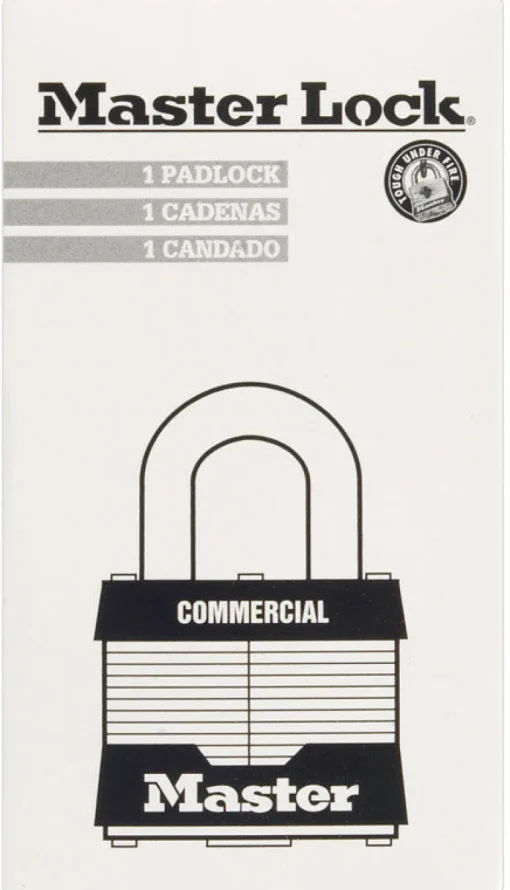 Master Lock 1-5/16 in. H x 1-5/8 in. W x 1-1/2 in. L Laminated Steel Double Locking Padlock 6 pk (Pack of 6)