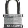 Master Lock 1-1/2 in. H x 7/8 in. W x 2 in. L Laminated Steel 4-Pin Cylinder Padlock 1 pk Keyed Alike (Pack of 6)