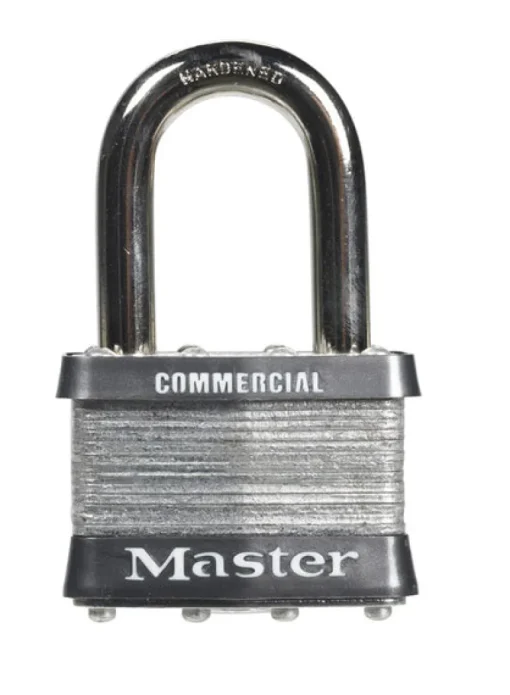 Master Lock 1-1/2 in. H x 7/8 in. W x 2 in. L Laminated Steel 4-Pin Cylinder Padlock 1 pk Keyed Alike (Pack of 6)