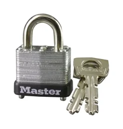 Master Lock 3/4 in. H x 9/16 in. W x 1 in. L Steel Warded Locking Padlock 1 pk
